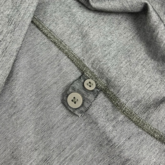 Lululemon Mens Large Shirt Venture Long Sleeve Gray Casual Stretch Button Front - Picture 12 of 12